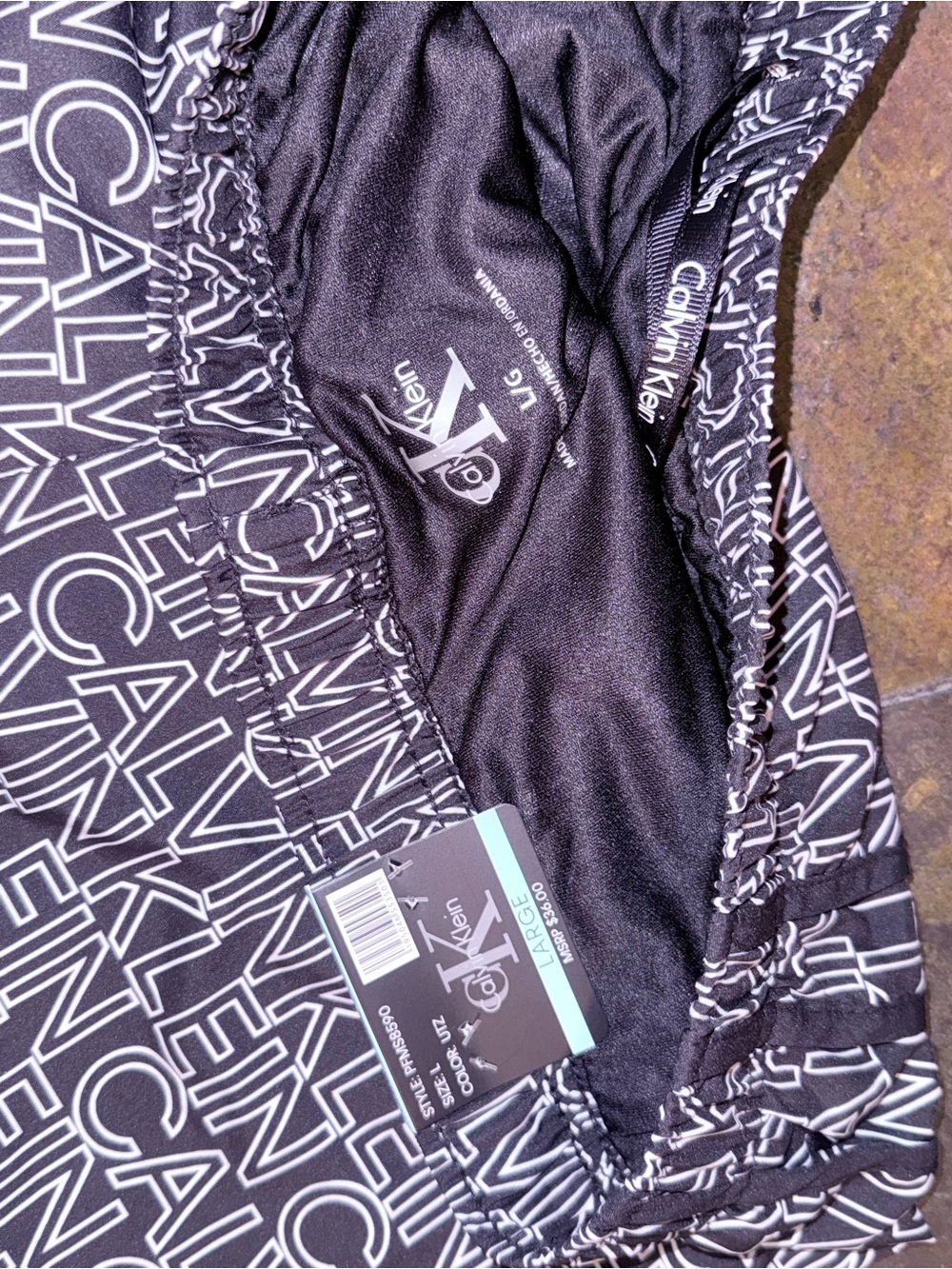 Calvin Klein Black & White Logo Athletic Shorts